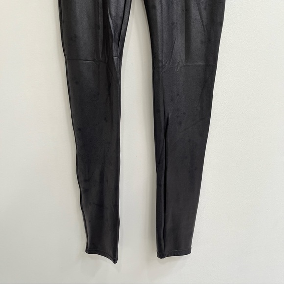 Spanx Faux Leather Black Leggings High Rise Shapewear Compression Size Small - Picture 5 of 9